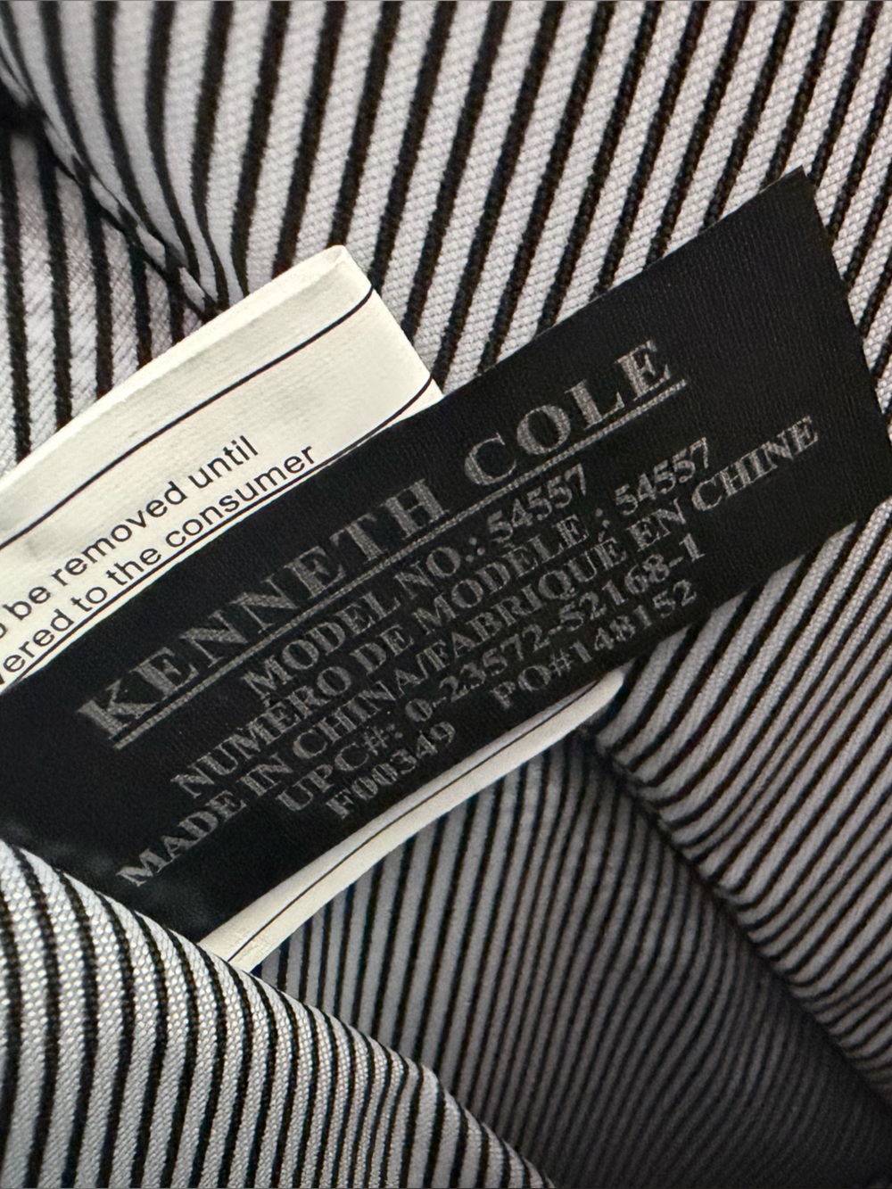 NWT Reaction Kenneth Cole Chelsea Navy Quilted Tote with Gold Trim - Picture 13 of 16